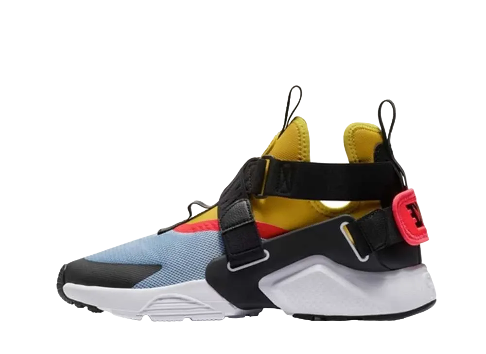 ナイキ ウィメンズ エア ハラチ シティ "アルミニウム/ブライト シトロン ブライト クリムゾン"