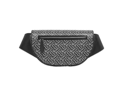 BURBERRY Small Monogram Printed Leather Olympia Bam Bag "Black"
