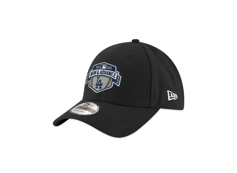 NEW ERA 9FORTY LOS ANGELES DODGERS 2020 DIVISION SERIES WINNER LOCKER ROOM ADJUSTABLE HAT "BLACK"