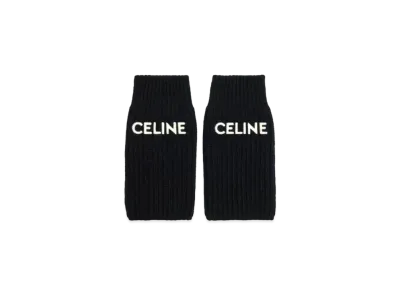 CELINE Wool Mittens "Black"