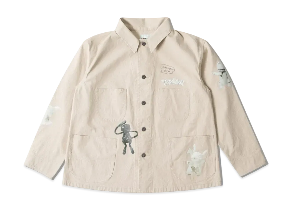 DANIEL ARSHAM x POKEMON x P-ROOM THE WORLD CHORE JACKET "Oatmeal"