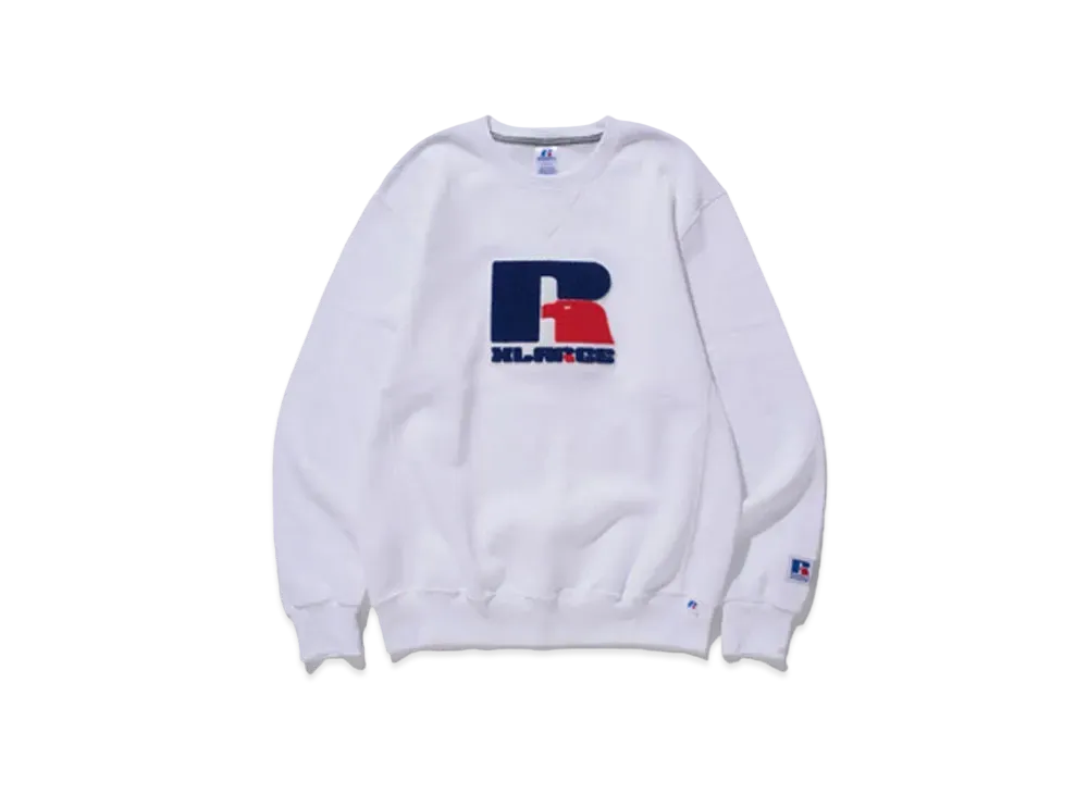 XLARGE x RUSSELL CREWNECK SWEAT "White"