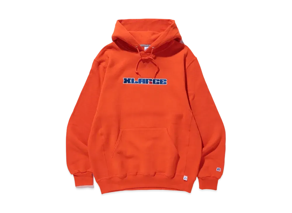 XLARGE x RUSSELL PULLOVER HOODED SWEAT "Orange"