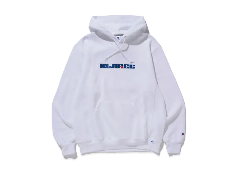 XLARGE x RUSSELL PULLOVER HOODED SWEAT "White"