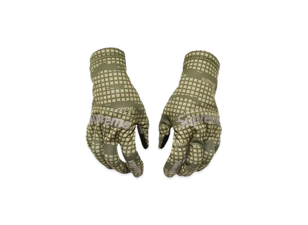Supreme WINDSTOPPER Gloves "Olive Grid Camo"