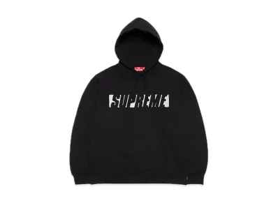 Supreme Reflective Cutout Hooded Sweatshirt "Black"