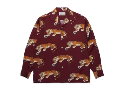 WACKO MARIA x TIM LEHI HAWAIIAN L/S SHIRT 20SS "Bordeaux"
