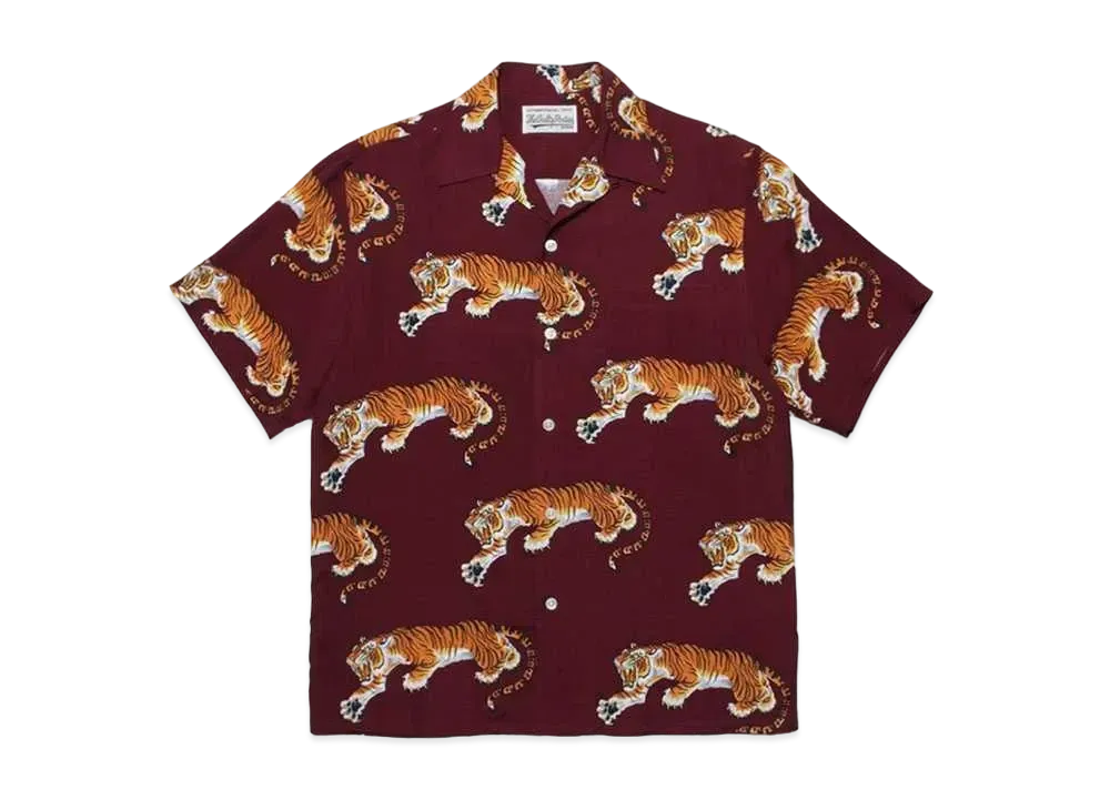 WACKO MARIA x TIM LEHI HAWAIIAN S/S SHIRT 20SS "Bordeaux"