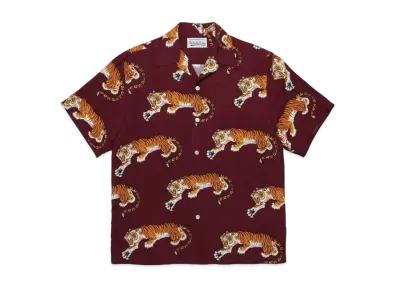 WACKO MARIA x TIM LEHI HAWAIIAN S/S SHIRT 20SS "Bordeaux"