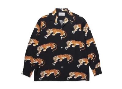 WACKO MARIA x TIM LEHI HAWAIIAN L/S SHIRT 20SS "Black"
