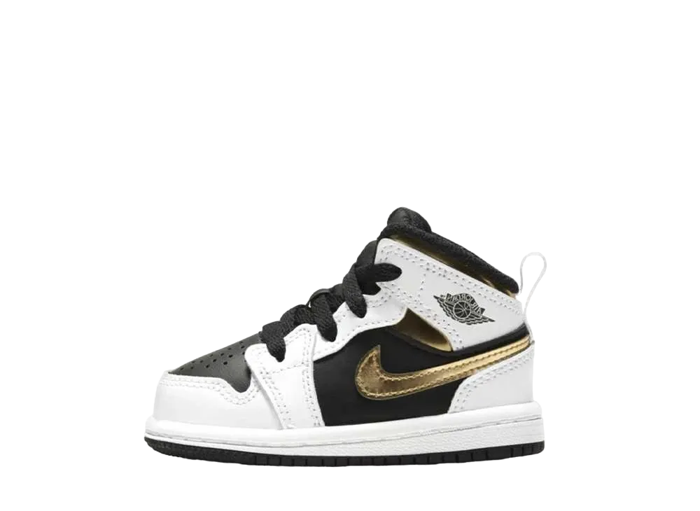 Nike TD Jordan 1 Mid "White/Gold"