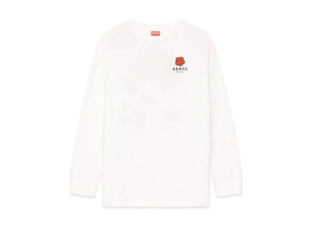 KENZO Women's "BOKE FLOWER" LONGSLEEVE T-SHIRT "Off White"