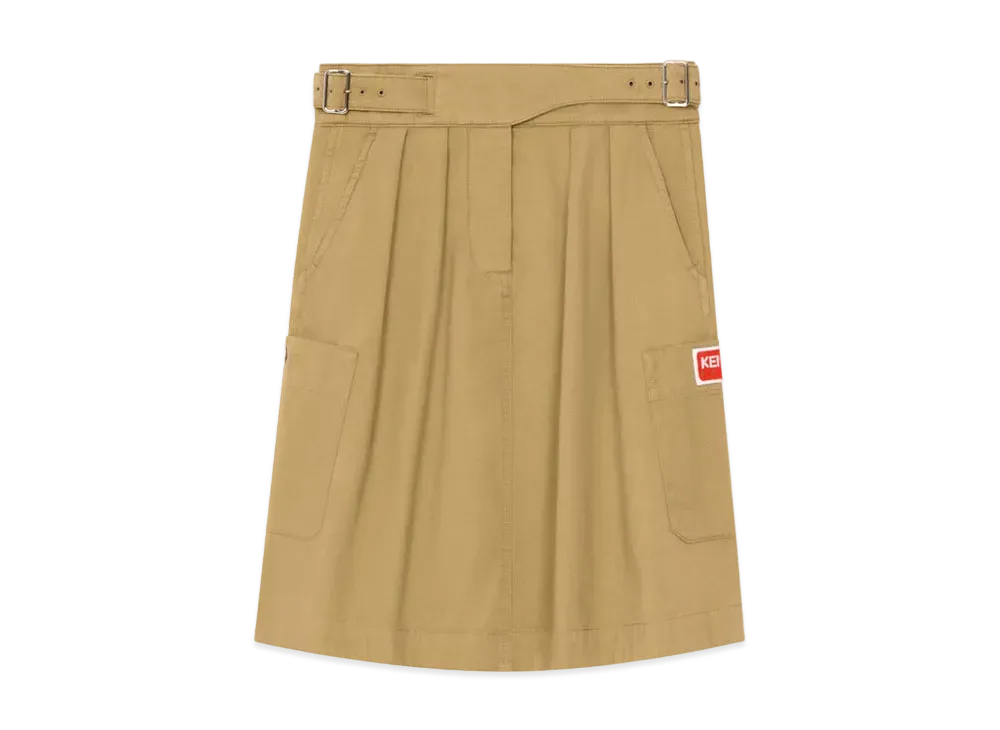 KENZO BELTED MILITARY SKIRT "Beige"