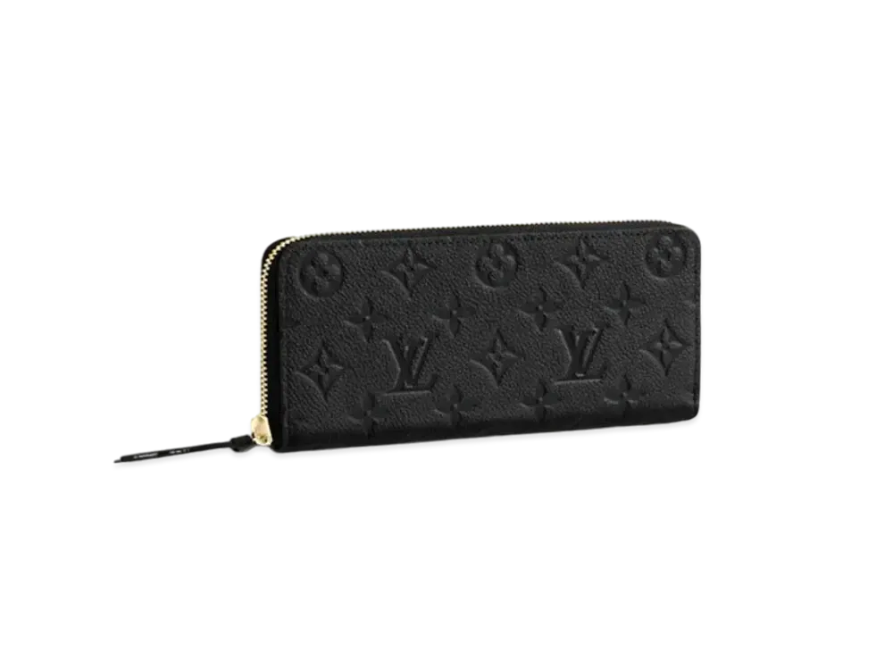 Louis Vuitton Monogram Empreinte Clemence Wallet "Noir"