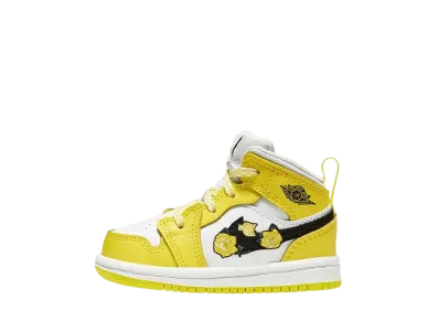 Nike TD Jordan 1 Mid SE "Rose Patch/Dynamic Yellow"