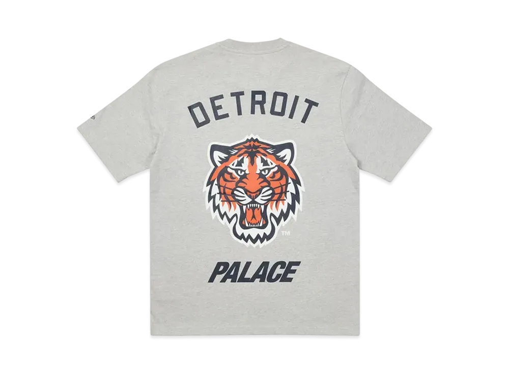 PALACE DETROIT TIGERS NEW ERA T-SHIRT "Grey Marl"