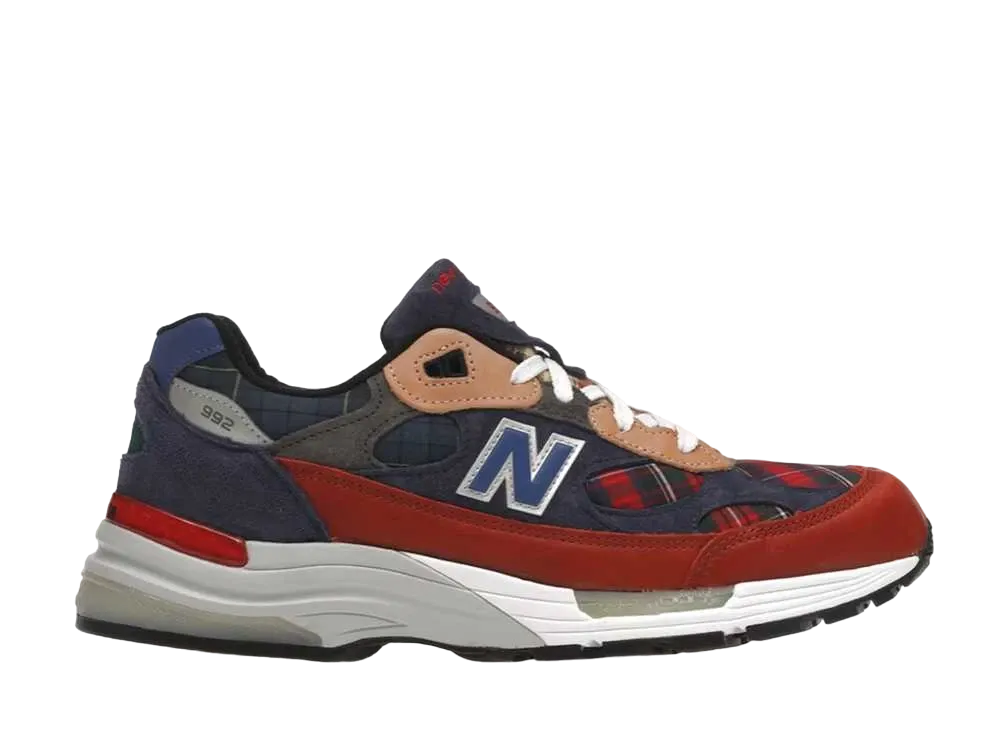 Concepts × New Balance 992 "Plaid Patchwork"