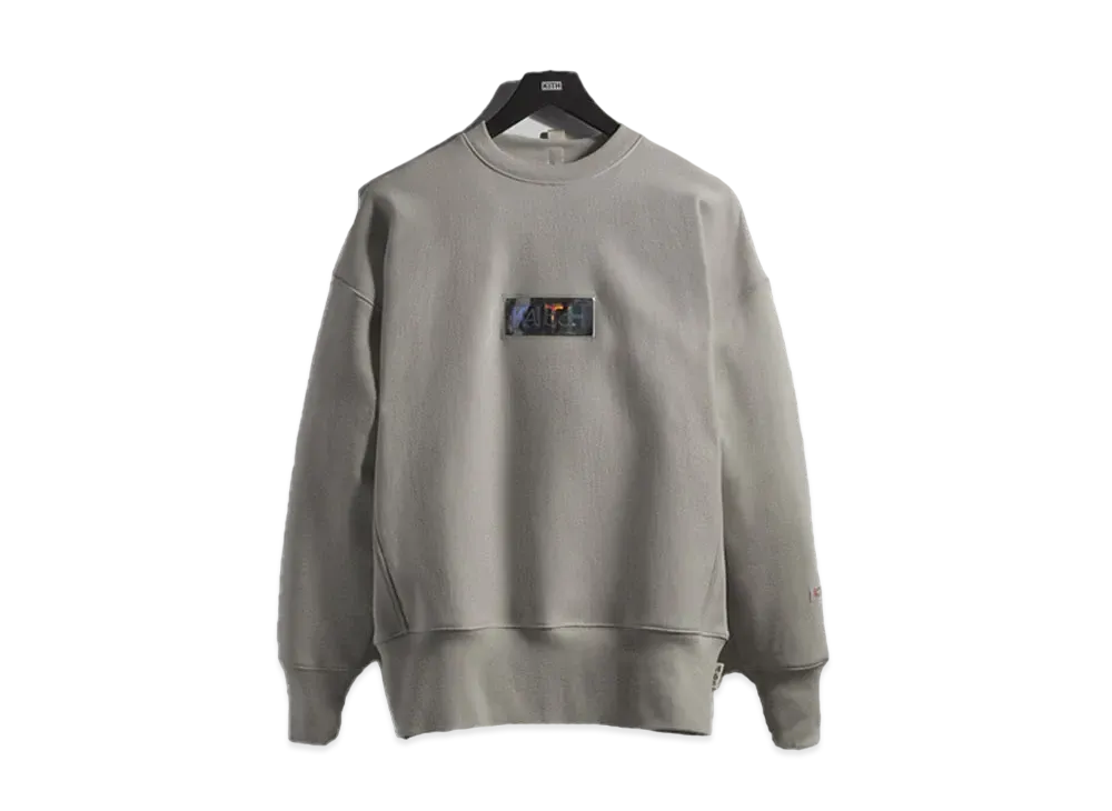 KITH for Advisory Board Crystals Holographic Classic Logo Crewneck "Heather Grey"