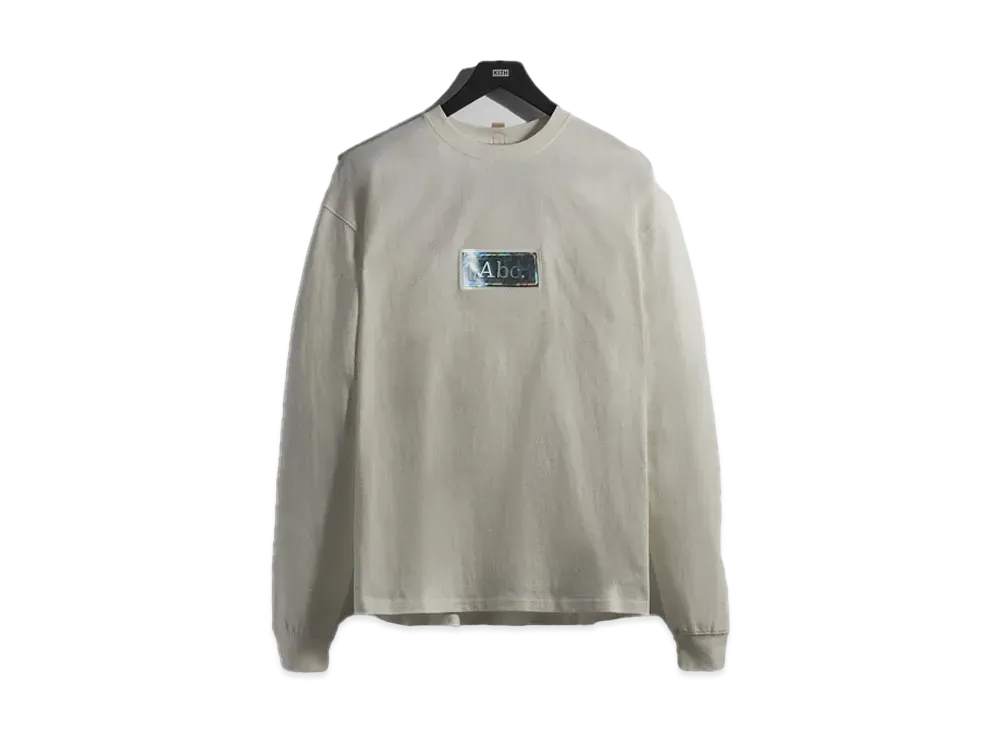 KITH for Advisory Board Crystals Holographic Classic Logo L/S Tee "Selenite White"