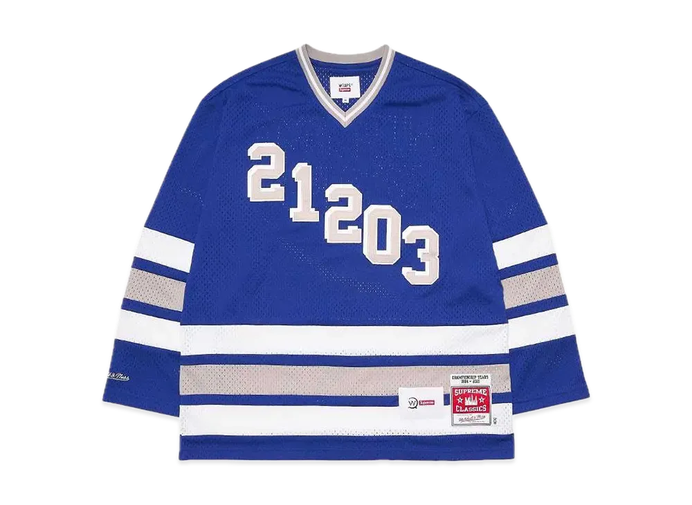 Supreme / WTAPS Mitchell & Ness Hockey Jersey "Blue"