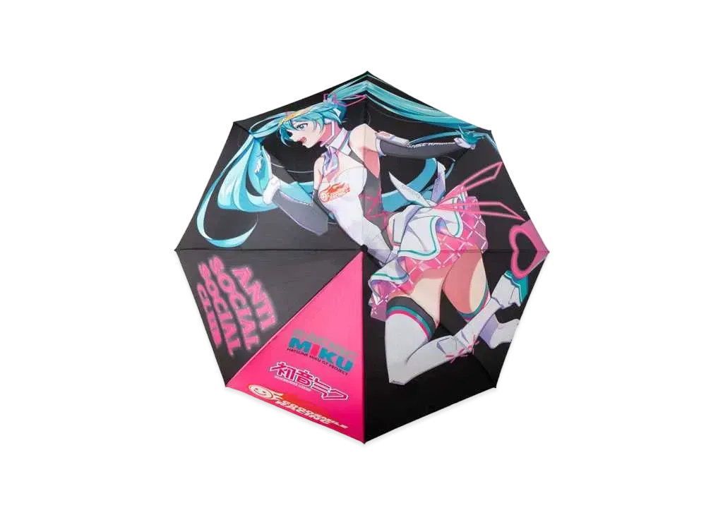 ANTI SOCIAL SOCIAL CLUB x GOOD SMILE RACING HATSUNE MIKU UMBRELLA "Black"
