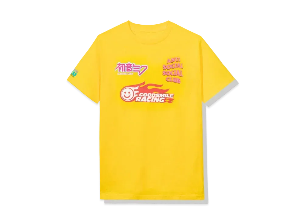 ANTI SOCIAL SOCIAL CLUB x GOOD SMILE RACING LOGO TEE "Yellow"