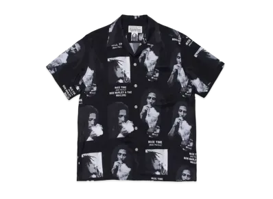 WACKO MARIA BOB MARLEY HAWAIIAN SHIRT "Black"