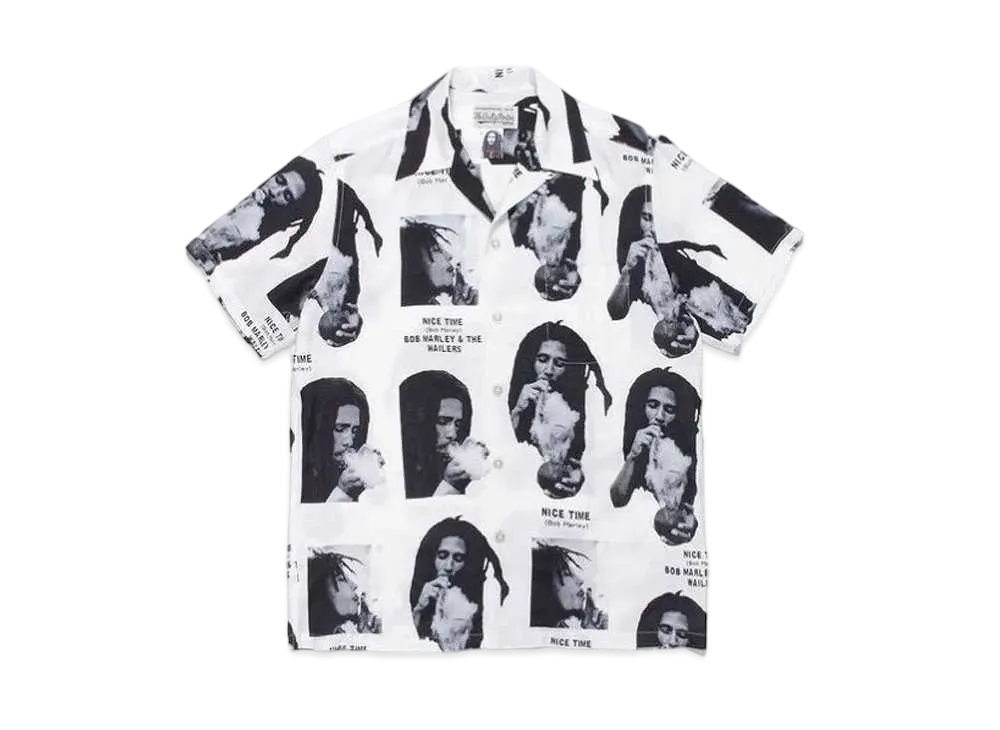 WACKO MARIA BOB MARLEY HAWAIIAN SHIRT "White"