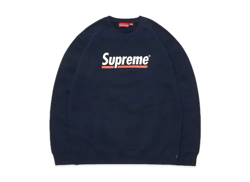 Supreme Underline Crewneck "Navy"