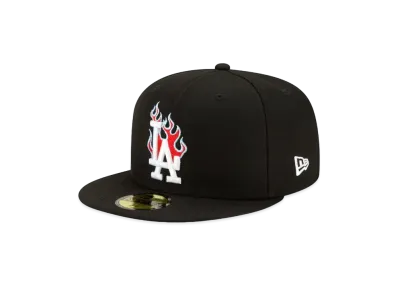 NEW ERA 59FIFTY LOS ANGELES DODGERS 2020 WORLD SERIES TEAM FIRE FITTED HAT "Black"