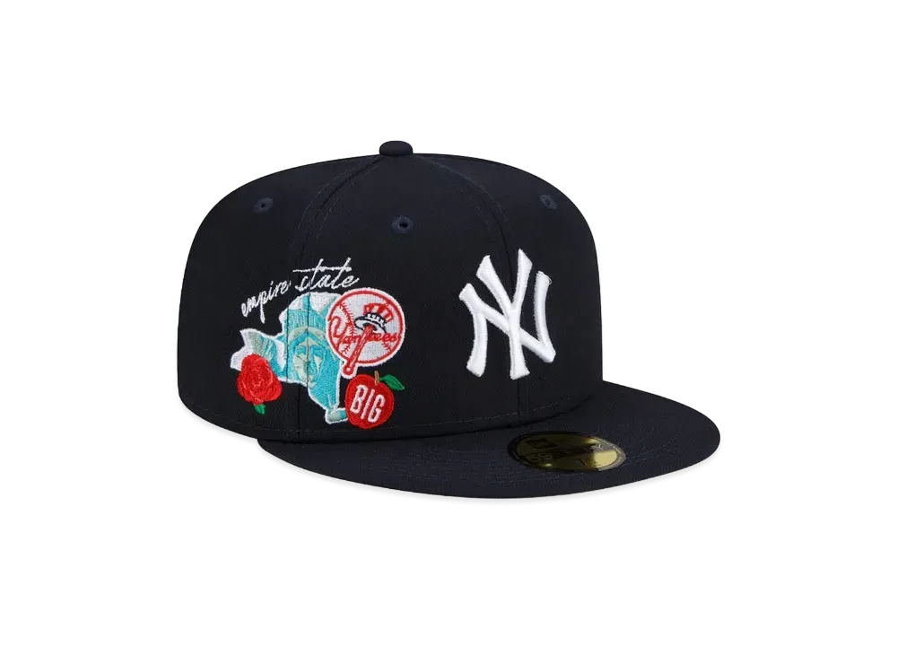 NEW ERA 59FIFTY NEW YORK YANKEES CITY CLUSTER FITTED HAT "Navy"