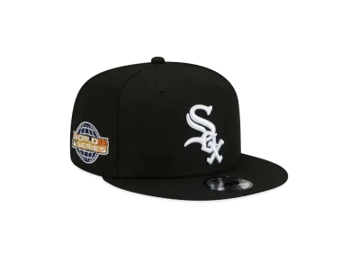 NEW ERA 9FIFTY CHICAGO WHITE SOX 2005 WORLD SERIES PATCH UP SNAPBACK HAT "Black"