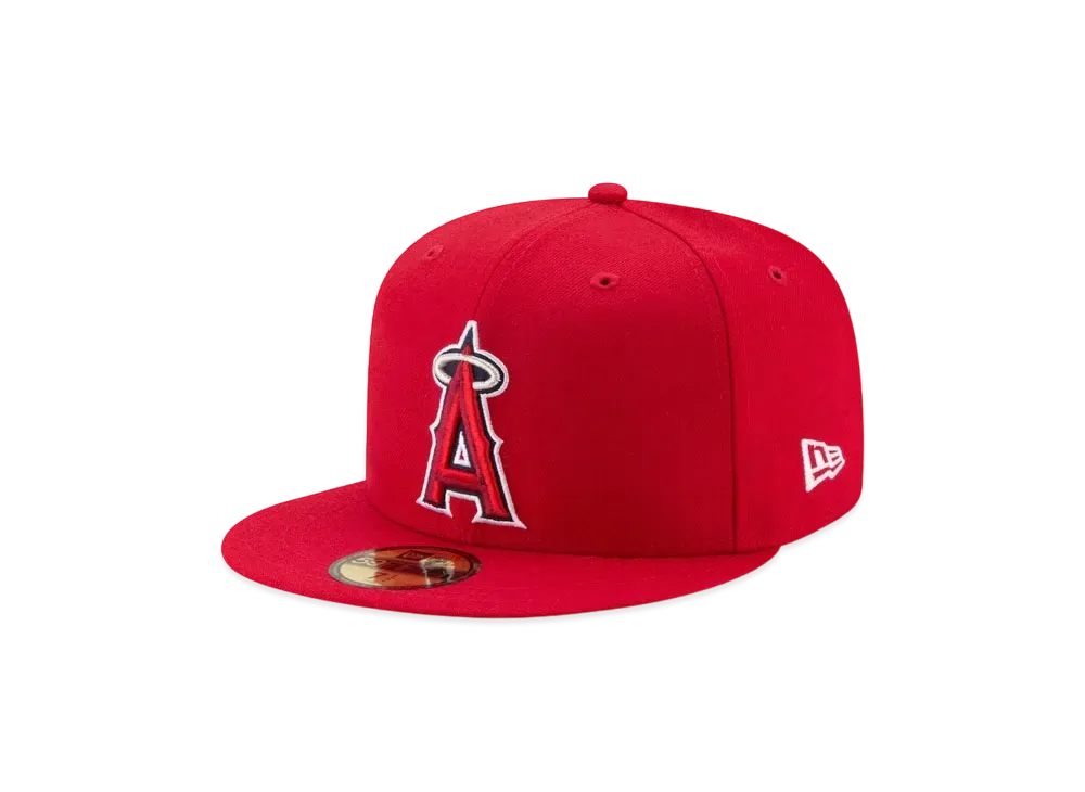 NEW ERA 59FIFTY LOS ANGELES ANGELS GAME AUTHENTIC COLLECTION ON-FIELD FITTED HAT "Red"