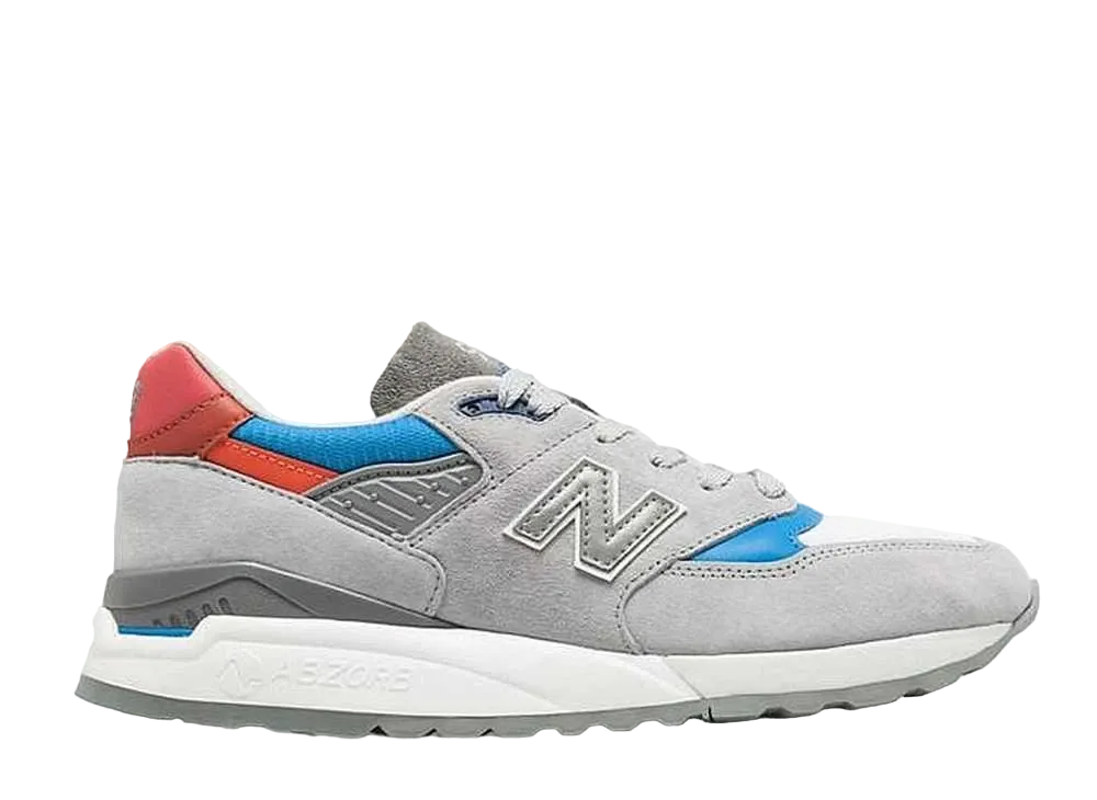 ニューバランス 998 "グレー ライト ブルー レッド"