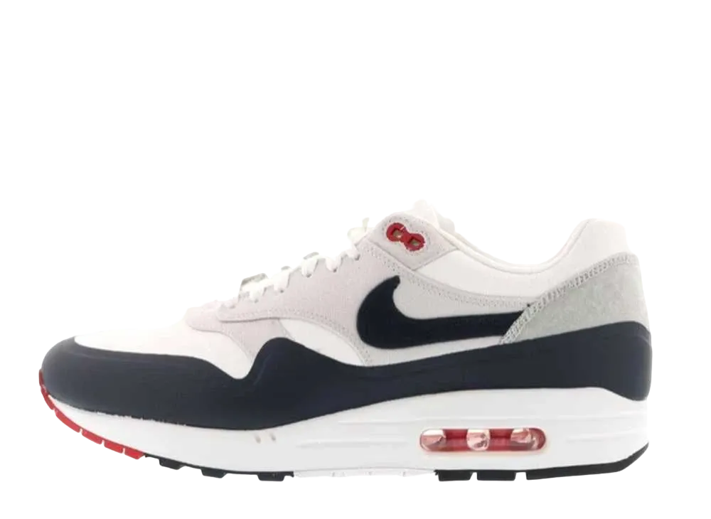 ナイキ エアマックス1 パッチ パリス "ホワイト/ユニバーシティレッド/オブシディアン"