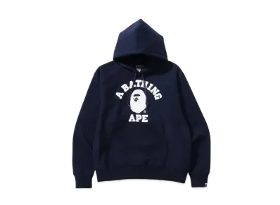 A BATHING APE CLASSIC COLLEGE RELAXED FIT PULLOVER HOODIE "Navy"