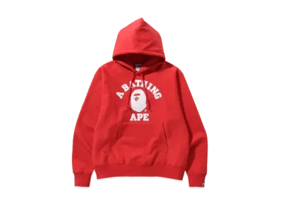 A BATHING APE CLASSIC COLLEGE RELAXED FIT PULLOVER HOODIE "Red"