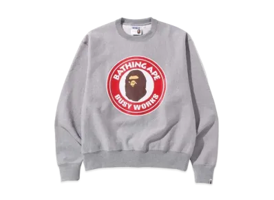 A BATHING APE CLASSIC BUSY WORKS RELAXED FIT CREWNECK "Gray"