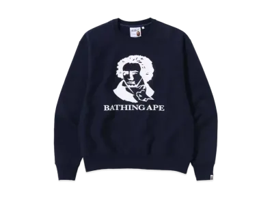 A BATHING APE CLASSIC BATHING APE RELAXED FIT CREWNECK "Navy"