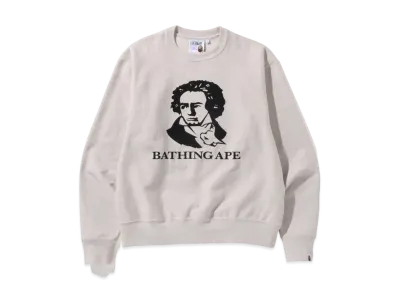 A BATHING APE CLASSIC BATHING APE RELAXED FIT CREWNECK "Gray"