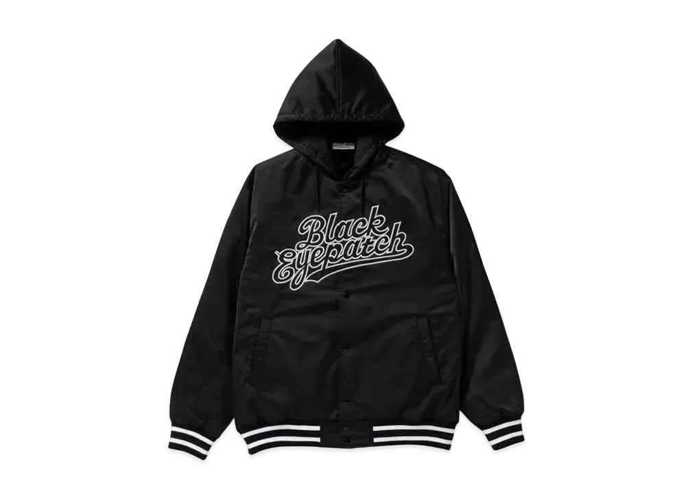 BlackEyePatch NYLON HOODED STADIUM JACKET "Black"