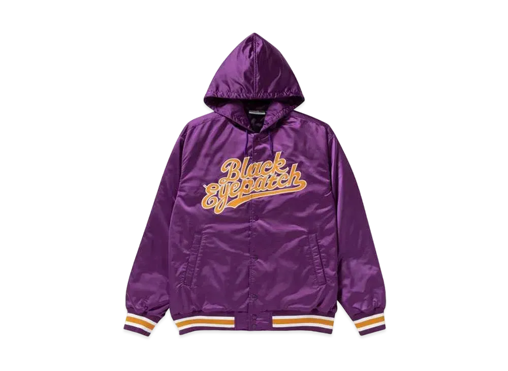 BlackEyePatch NYLON HOODED STADIUM JACKET "Purple"