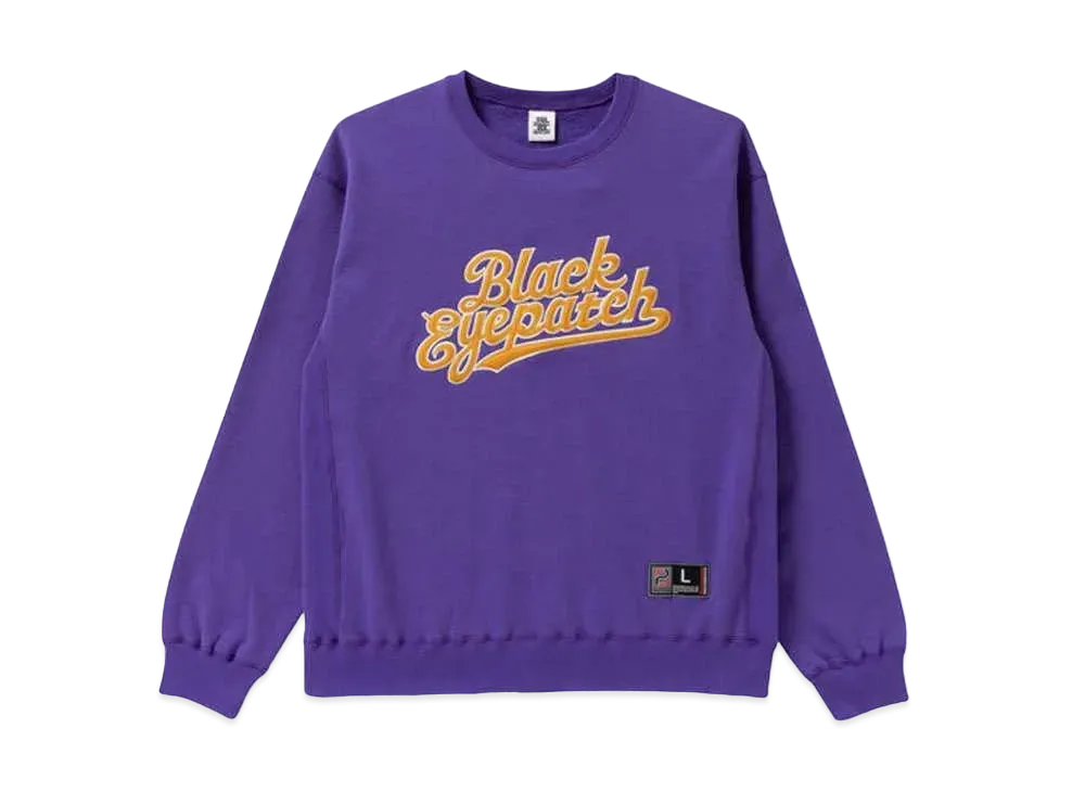 BlackEyePatch SCRIPT CREW SWEAT "Purple"
