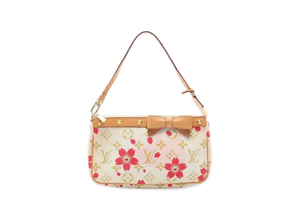 Louis Vuitton x Takashi Murakami Monogram Cherry Blossom Pochette Accessories Cher