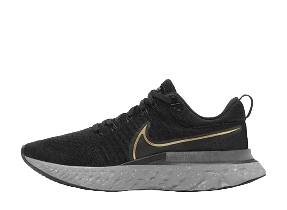 ナイキ リアクト インフィニティ ラン フライニット 2 "ブラック/メタリックゴールド"