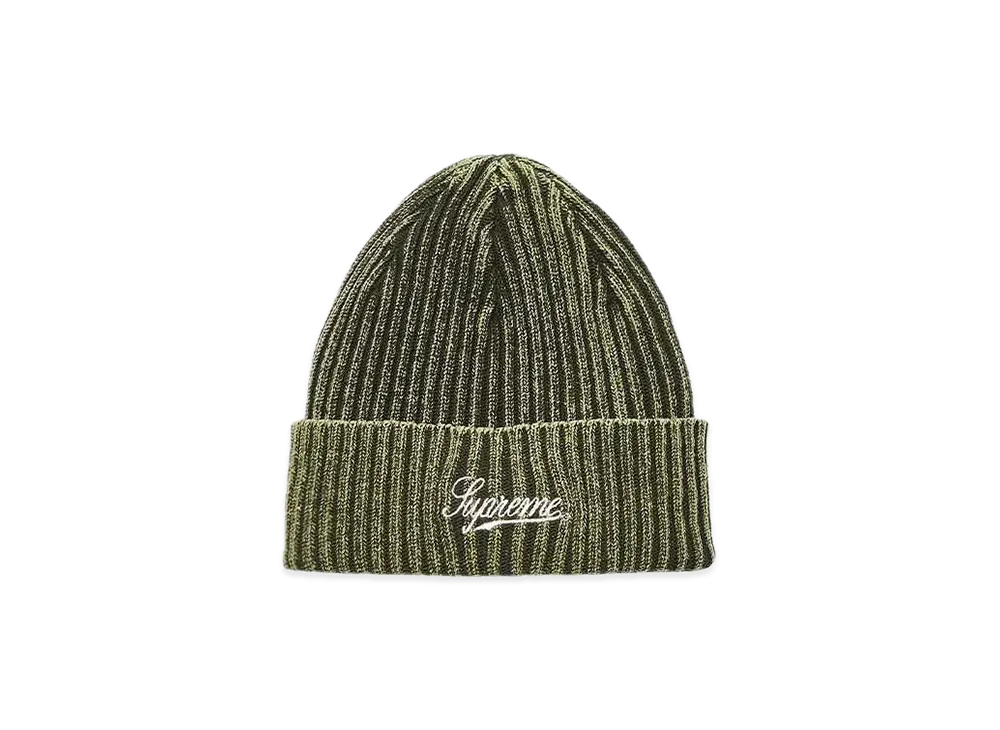 Supreme Bleached Rib Beanie "Olive"