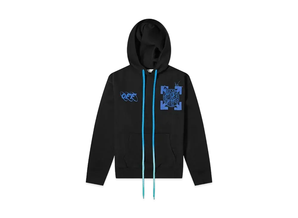 OFF-WHITE WIZARD AND CAT OVER HOODY "Black"