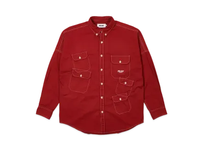PALACE MULTI POCKET SHIRT "Red"