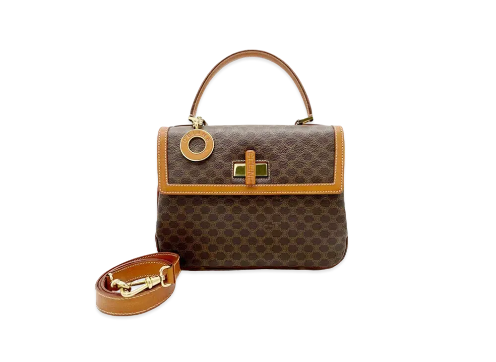 CELINE Macadam Circle Logo 2WAY Bag "Brown"