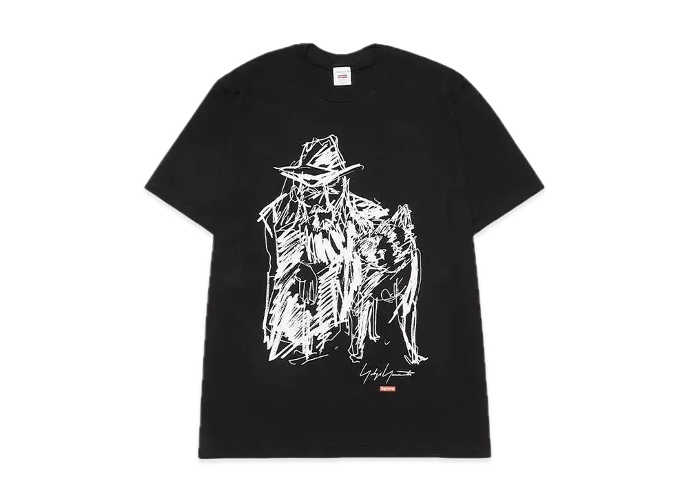 シュプリーム ヨウジヤマモト スクリブル ポートレート Tシャツ "ブラック"